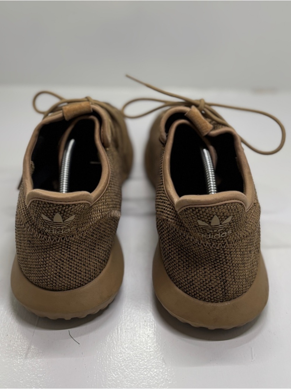 Adidas Tubular Shadow BY3711 Cardboard Mono Tan Knit Sneakers Men's Size 13 - Picture 11 of 13